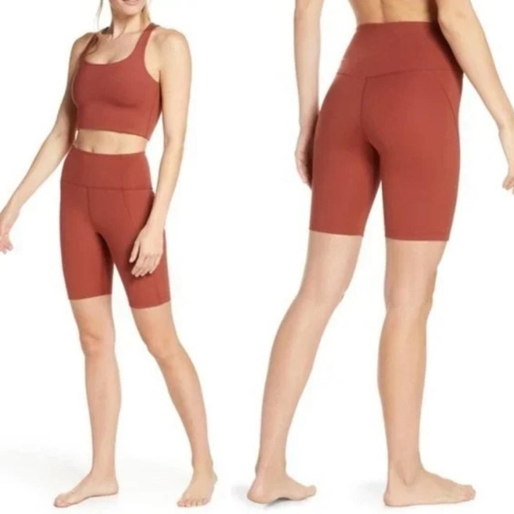 Girlfriend Collective High Waist Bike Shorts Sedona size large